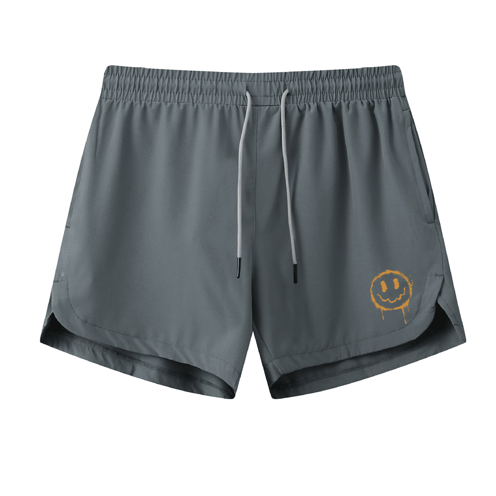 Orange Smiley Athletic Quick - Dry Shorts - Norday SE