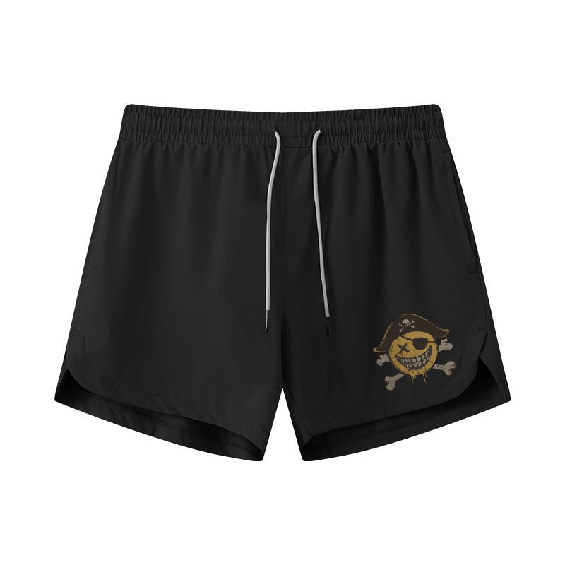Pirate Smiley Athletic Quick - Dry Shorts - Norday SE