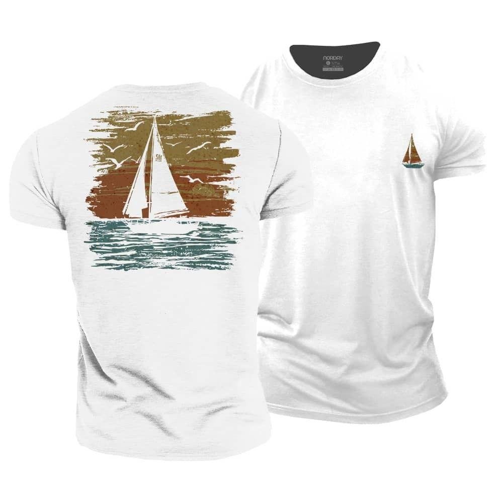 Sailing Boat Sunset T-Shirt - Norday SE