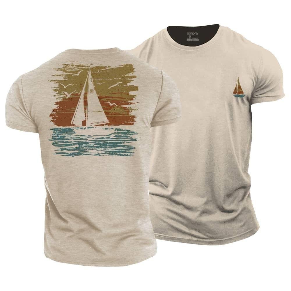 Sailing Boat Sunset T-Shirt - Norday SE