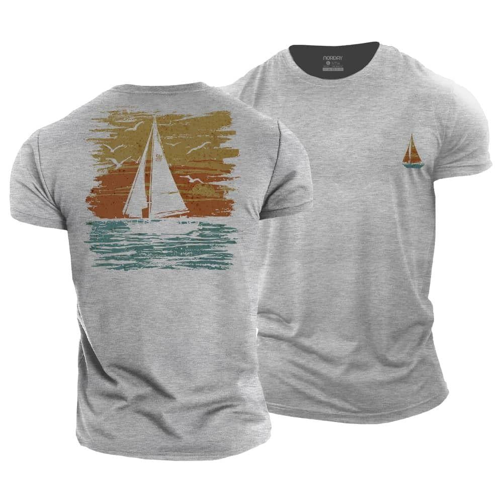 Sailing Boat Sunset T-Shirt - Norday SE