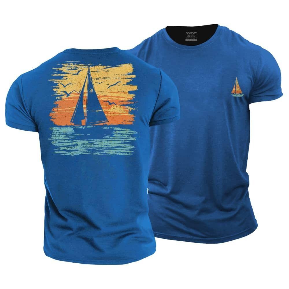 Sailing Boat Sunset T-Shirt - Norday SE