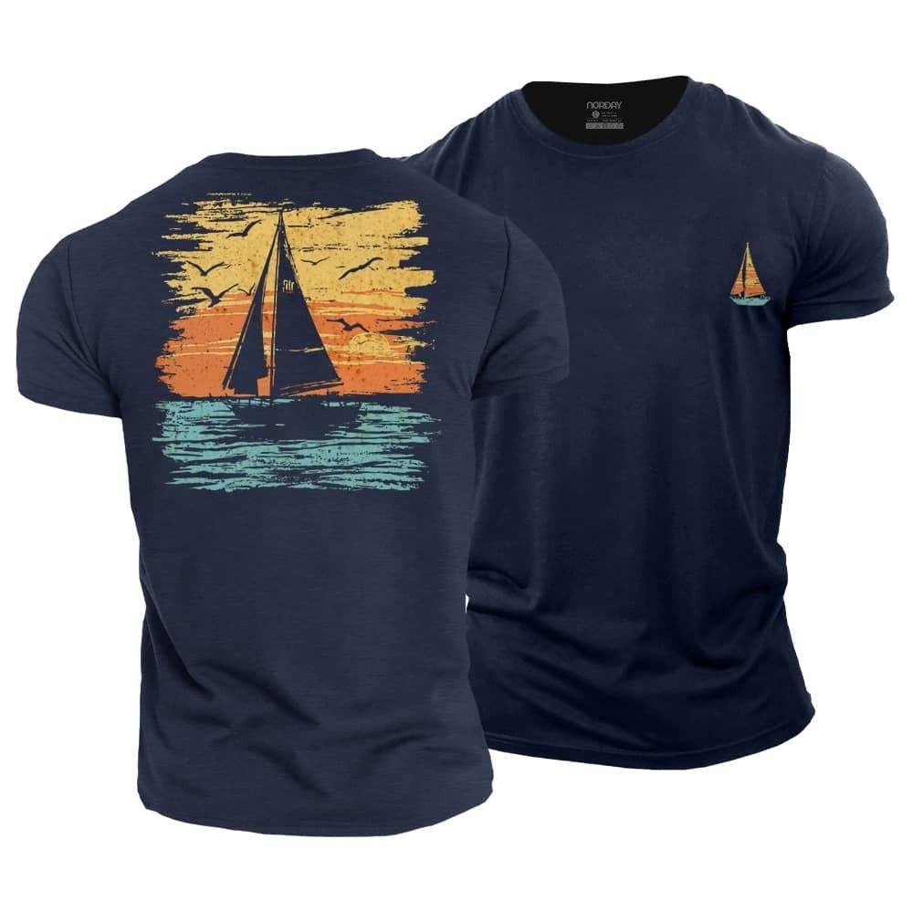 Sailing Boat Sunset T-Shirt - Norday SE