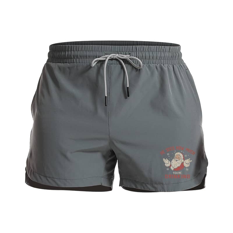Santa Sees You Athletic Quick - Dry Shorts - Norday SE
