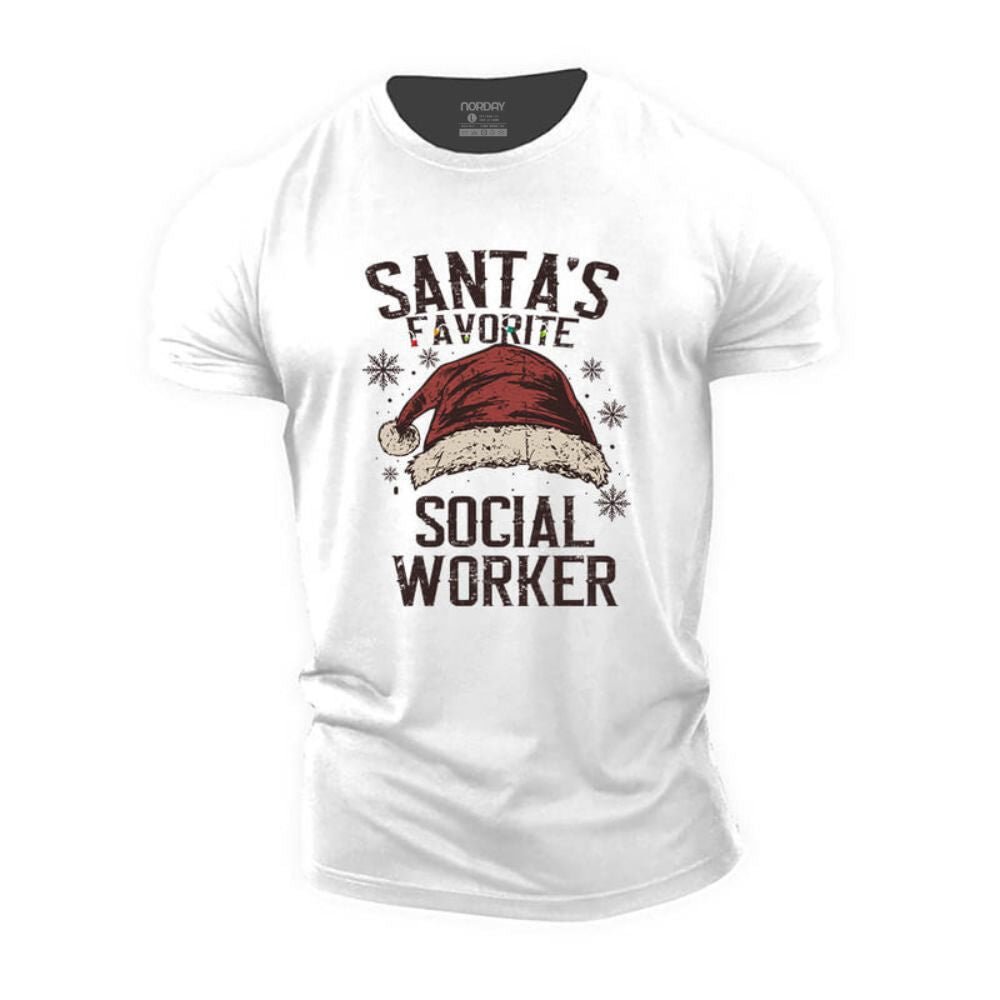Santa's Favorite Social Worker T-Shirt - Norday SE