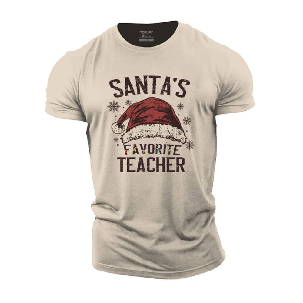 Santa's Favorite Teacher T-Shirt - Norday SE
