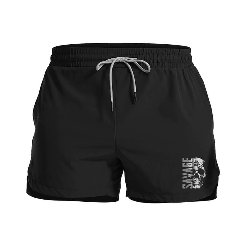 Savage Skull Athletic Quick - Dry Shorts - Norday SE