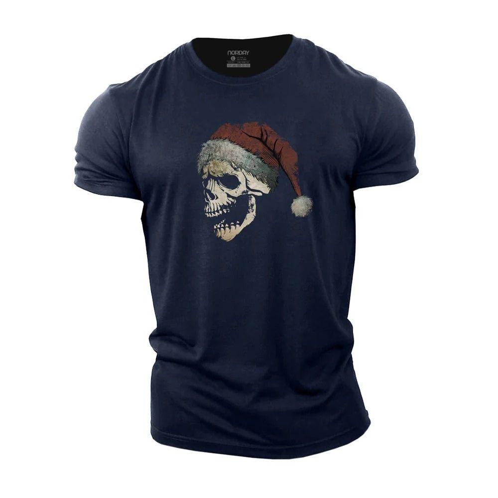 Skull Christmas Hat T-Shirt - Norday SE