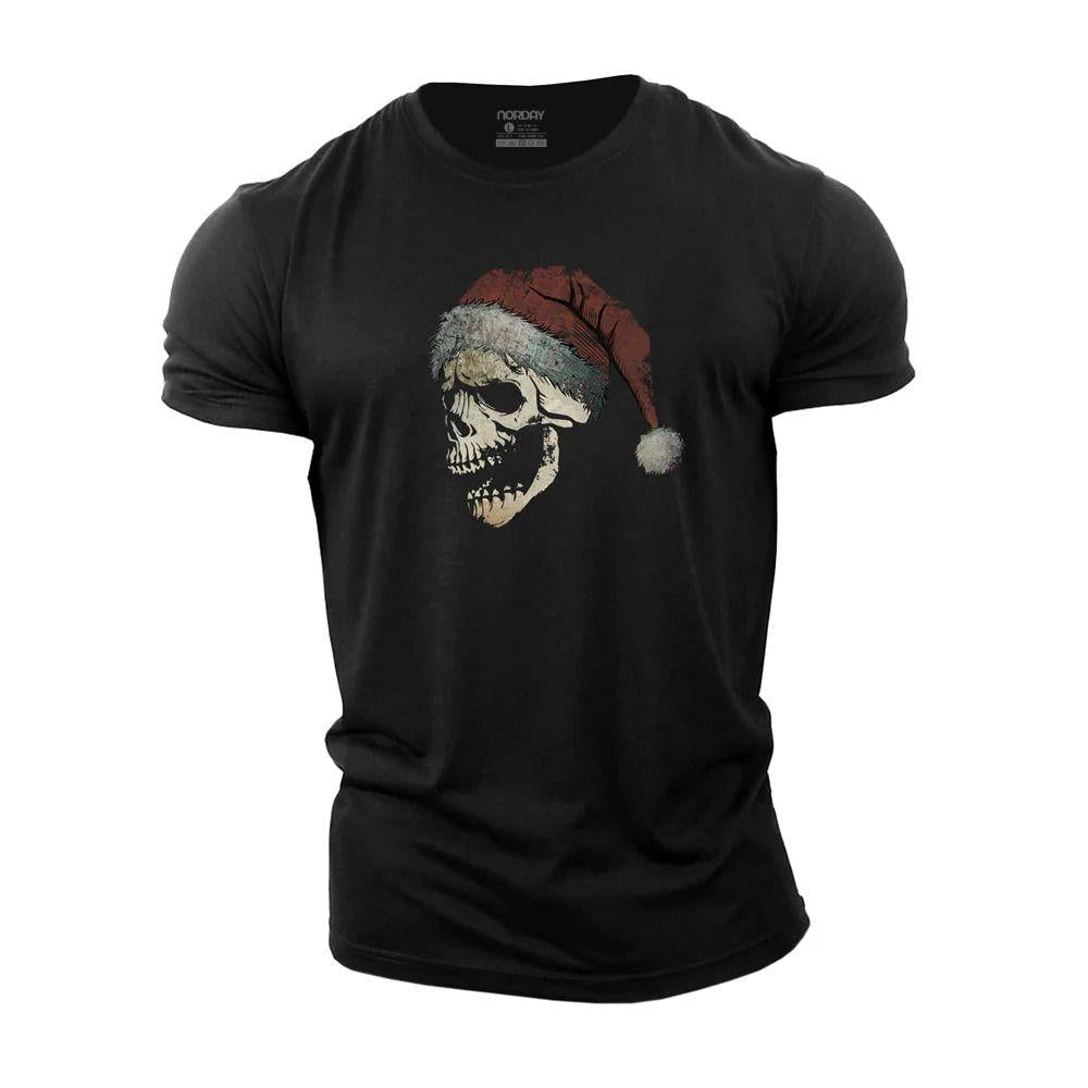 Skull Christmas Hat T-Shirt - Norday SE
