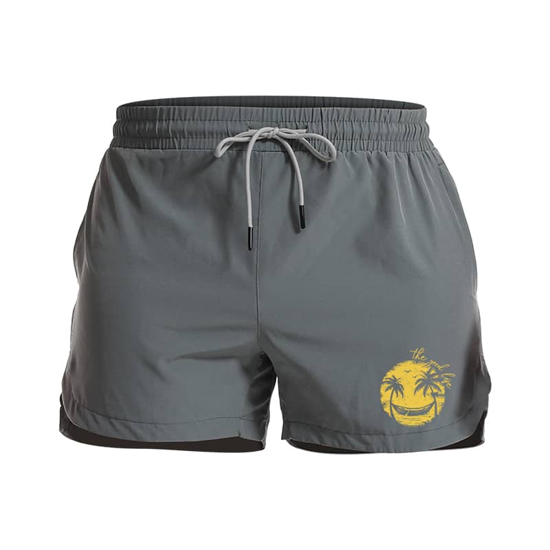 Smiley Palm Tree Athletic Quick - Dry Shorts - Norday SE