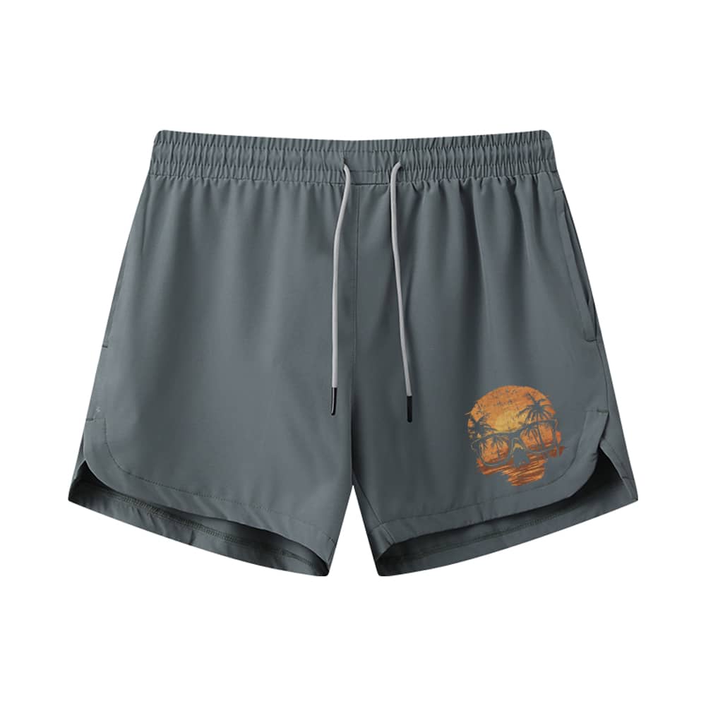 Sunset Skull Athletic Quick - Dry Shorts - Norday SE
