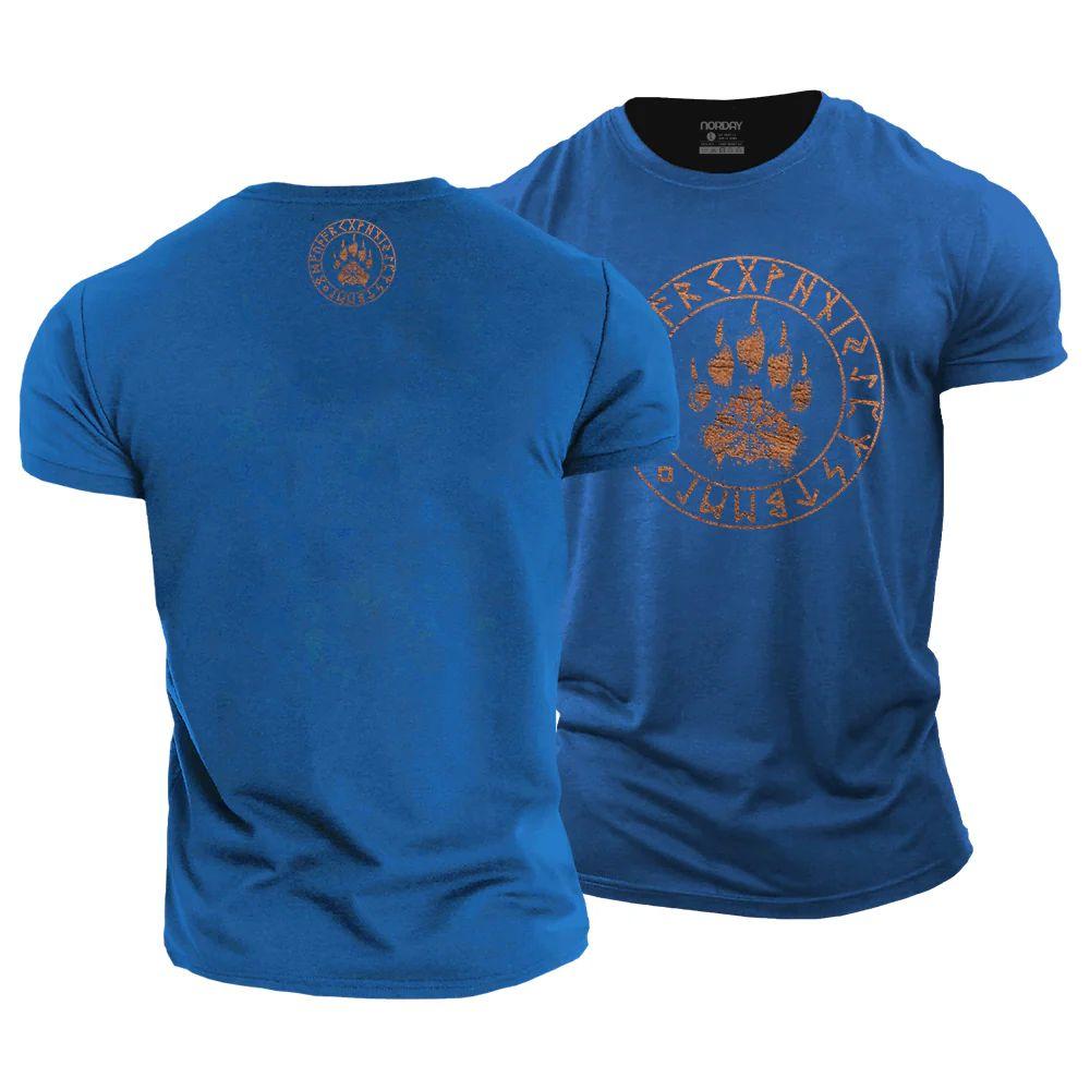 Viking Rune Helm of Awe Bear Claw T-Shirt - Norday SE